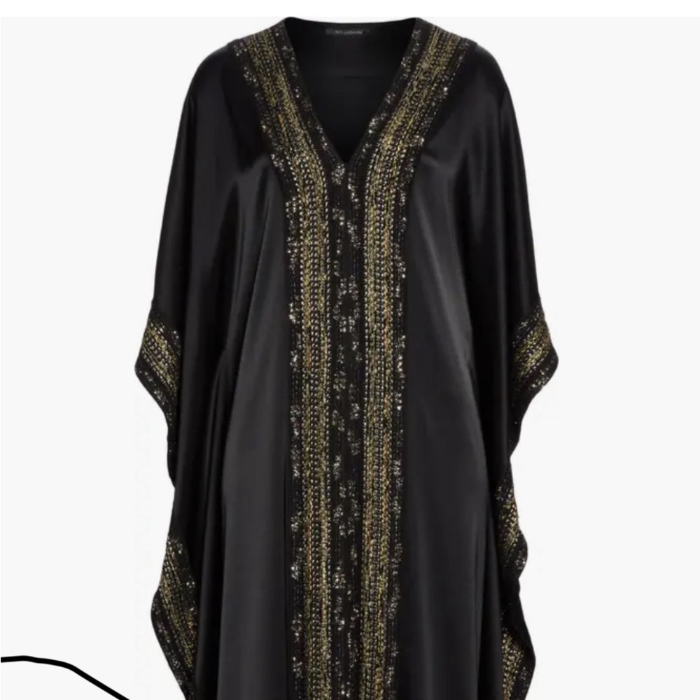 ISO St. John Satin Passementerie Trim Kaftan